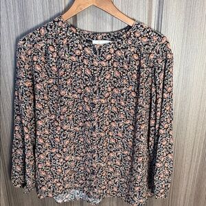 Treasure & Bond Black Floral Blouse